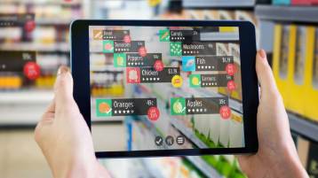 Retail product software on a tablet
