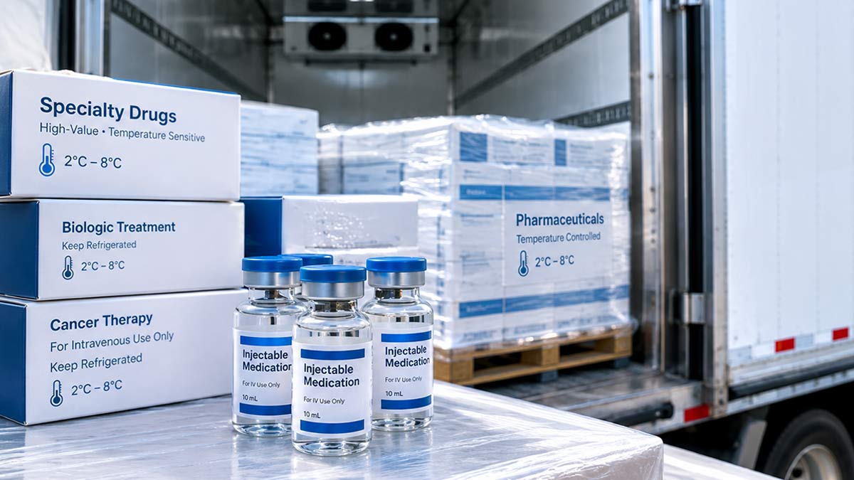 High value freight for temperature controlled shipment