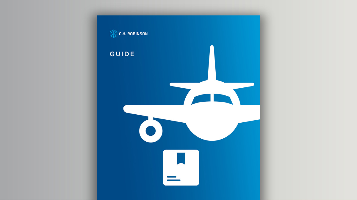 Cargo being prepared for air charter service